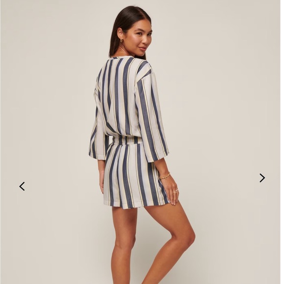 Travis Mathew LUCKY LOO TWILL TIE WAIST ROMPER navy size medium - Picture 14 of 16